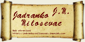 Jadranko Miloševac vizit kartica